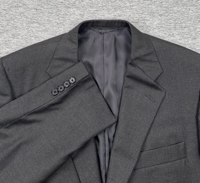 Loro Piana Hickey Freeman Suit Jacket Mens 42S Gray Wool Tasmanian Super 120s - Image 1 of 4