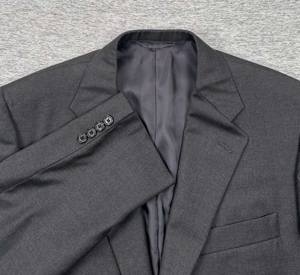Traje Chaqueta Loro Piana Hickey Freeman Para Hombre 42S Gris Lana Tasmania Super 120s Foto 1 de 4