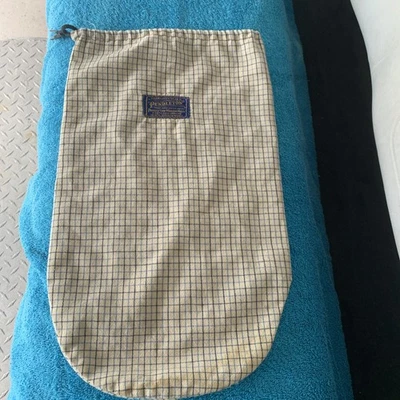 ВИНТАЖНЫЙ PENDLETON ЖЕЛТОВАТО-КОРИЧНЕВЫЙ КЛЕТКУ 100% ШЕРСТИ ШНУРКА СУМКА ДЛЯ ХРАНЕНИЯ - Изображение 1 из 4
