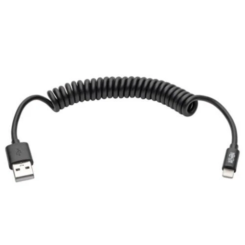 EATON TRIPP LITE SERIES CONNECTIVIT M100-004COIL-BK 4FT LIGHTNING CHARGING CABLE - Image 1 of 1