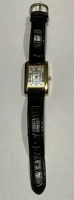 Reloj Gossip Mujer Madreperla Cuadrante Cara Cuadrada Correa Cuero Negro Foto 1 de 4