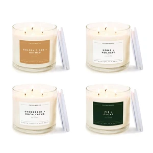 Calyan Wax Co. Holiday Scented Candle Set, Holiday Bundle of 4 Scented Candle... - Picture 1 of 9