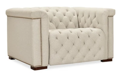 Hooker Furniture SS435-PH1 Savion 48"W Cuero y Poliéster - Madera Oscura / Aries Foto 1 de 4