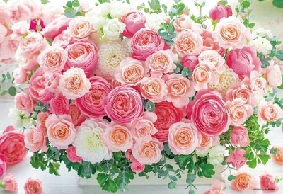 Made in Japan Beverly 1000 Micro-Piece Jigsaw Puzzle,Heart-Pounding Flowers i - Image 1 of 4