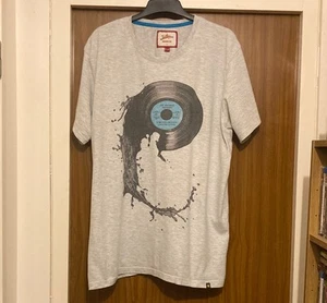 Joe Browns t-shirt XL grey record front print festival Summer casual wear - Picture 1 of 7