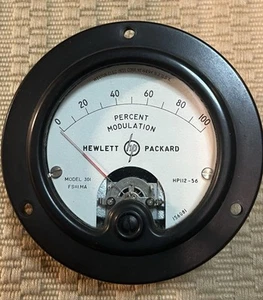 HP / WESTON "Percent Modulation" Gauge Meter Only Weston 301 HP 112-56 Bakelite - Picture 1 of 6