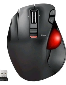 Elecom EX-G Track Ball Mouse Wireless Left Hand M-XT4DRBK Box & Instructions - Photo 1/12