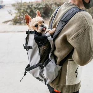 Portable Pet Dog Carrier Backpack – Travel Outdoor Double Shoulder Bag for Dogs - Picture 1 of 12