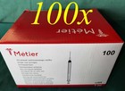 100x Metier Medical 1ml Einmalspritzen Tuberkulinspritze Kanüle 25G 0,50 x 25 mm
