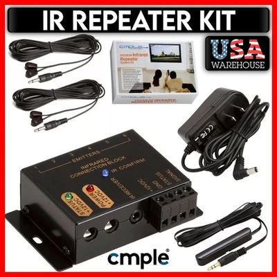 IR Extender Kit Hidden Infrared Remote Control System for Amplifier Satellite TV - Image 1 of 4