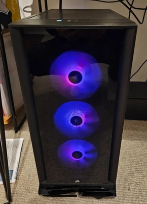 Corsair iCUE 4000X RGB, Mid-Tower ATX, Black + ASUS TUF 650W PSU - Image 1 of 4