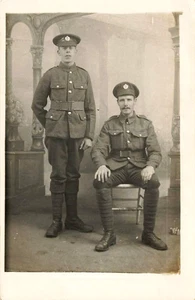 WW1 ROYAL ENGINEERS Soldier Group Photo Postcard - Picture 1 of 2