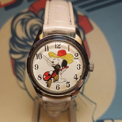 Vintage Citizen Snoopy Character Watch 1970s Manual Wind Peanuts Japan - Image 1 of 4
