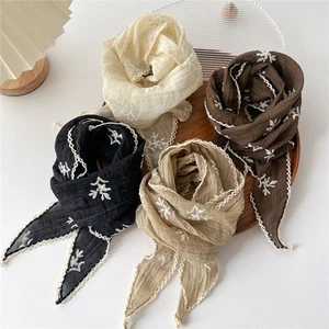 Elegant Spring Autumn Triangle Scarf for Women in Multiple Color Options - Picture 1 of 9