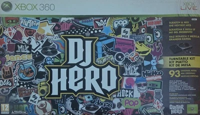DJ HERO BUNDLE Kit Piatto Nuovo Console Microsoft Xbox 360 Pal Ita Disco Gioco - Immagine 1 di 4