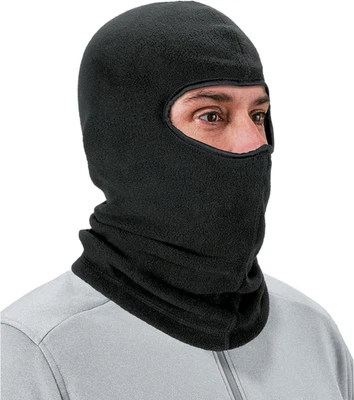 Ergodyne Balaclava Winter Face Mask, Thermal Black Fleece Ergodyne N-Ferno 6821