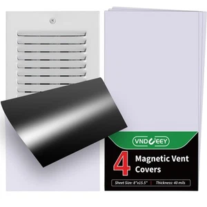 Strong Magnetic Vent Covers, 4 Pack Air Vent Covers for Floor, Wall, Ceiling ... - Picture 1 of 6