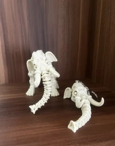 Schlüsselanhänger Elephant Skull +beweglichem Skeleton Elephant - Bild 1 von 2