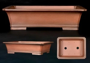 Chinesische Bonsaischale GIKO SHIDEI unglasiert rechteckig über extra groß B72cm - Bild 1 von 6