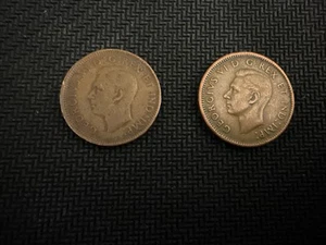 1944 Canada Penny Circulated X2 - Foto 1 di 2