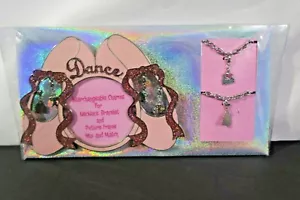 Picture Frame Ballet Shoes & 6 Interchangeable Charms 4 Bracelet/ Necklace Pink - Picture 1 of 4