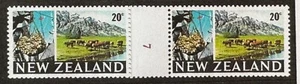 New Zealand 1967,  20c NZ Beef Industry, coil numbered pair no. 7, SG 876 - Picture 1 of 1