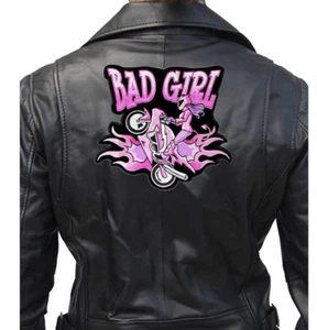 Biker Patch Women's Back Patch Large 10x9 Bad Girl Patch Iron On Large - Picture 1 of 5