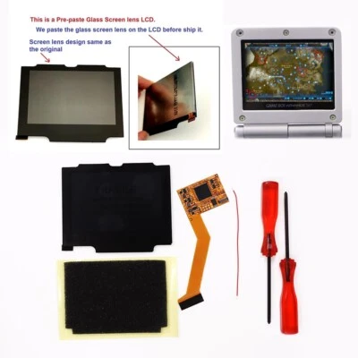 Gameboy GBA Advance SP V2 IPS LCD Kit 10Level Backlight Display W/Pre-cut Shell - Bild 1 von 4