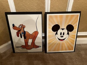 Disney Framed Print Mickey And Pluto ￼ - Picture 1 of 3