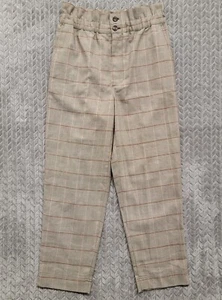 Madewell Damen Hose Größe 4 Paperbag Tapered Leg in Glen Plaid MB283 Neu mit Etikett - Bild 1 von 12