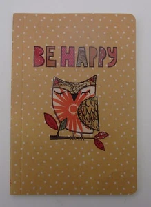 GBOT be Happy owl BRIGHTEST WISHES 80p notebook travel journal poetry book - Picture 1 of 1
