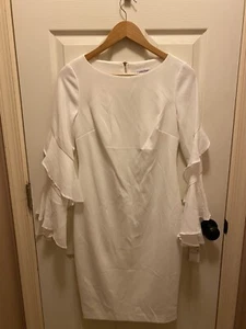 Calvin Klein Kleid Creme Größe 4 Neu mit Etikett - Bild 1 von 16