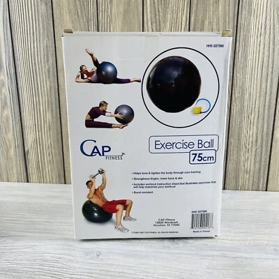 Cap Fitness 75cm Exercise Ball with Pump  Fitness Ball New in box - Image 1 of 4