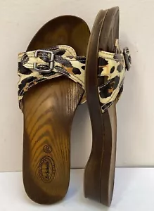 Dr. Scholls Advanced Comfort Pantoletten Sandalen Pantoletten Leopardenmuster Gr. 9 - Bild 1 von 5
