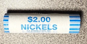 2023 P JEFFERSON NICKEL OBW / N F STRING UNC US MINT ROLL - 40 COINS HEADS/HEADS - Picture 1 of 3