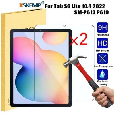 2PCS Tempered Glass Screen Protector Film Samsung Galaxy Tab S6 Lite 10.4 2022 - Image 1 of 4