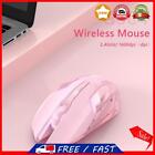 1600dpi Wireless Rechargeable Mouse 2.4G 600Mah Game USB Mouse (Pink)