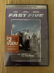 Fast Five DVD Extended Edition Vin Diesel Paul Walker Dwayne Johnson Sealed - Picture 1 of 2