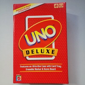 UNO DELUXE Card Game Mattel 2007 For 2-10 Players, Ages 7+ - Picture 1 of 7