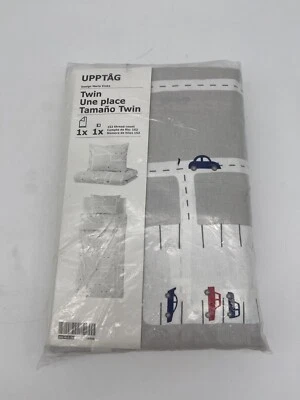 全新带标签 Ikea Upptag 双被套和 1 枕套汽车街道停车 — 第 1/3 张图片