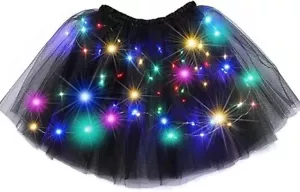 Women's LED Tutu Skirt Light Up Tutus Layered Tulle Ballet Dance Skirt Sparkl... - Picture 1 of 18