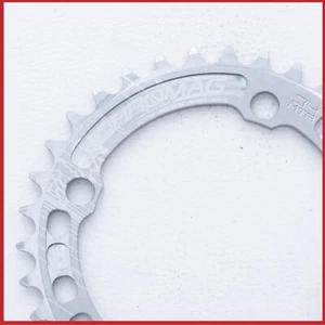 PLATO CHROMAG 34t 104 BICICLETA DE MONTAÑA VINTAGE 4 BRAZOS VELOCIDAD ÚNICA GRIS - Imagen 1 de 5