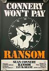 Affiche originale d'une feuille de film Ransom Royaume-Uni Sean Connery Ian McShane 1974