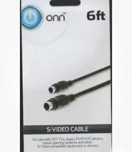 ONN 6ft S-Video 4Pin Male to Male Cable For DVD HDTV VCR Games & More - Picture 1 of 1