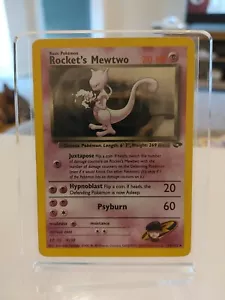 Rocket's Mewtwo 14/132 Gym Challenge set 2000 Holo foil Pokemon Card - Picture 1 of 2