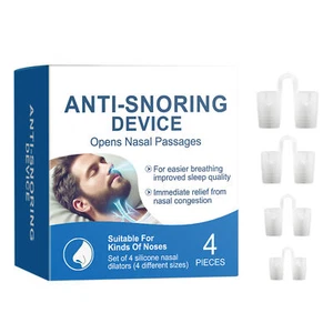4PCS Anti Snoring Devices Nose Vents Silicone Nasal Dilator, Stop Snoring - Picture 1 of 11