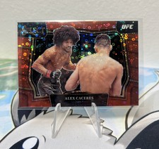 2023 PANINI SELECT UFC ALEX CACERES OCTAGONSIDE RED DISCO PRIZM #/99