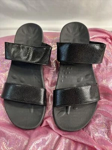 Diabetic Plantar Fasciitis Slide On Sandals Sz 9 Arch Support Foot Pain Care - Picture 1 of 8