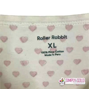Set pigiama Roller Rabbit Cuori Donna Cotone Bianco Rosa Stretch XL - Foto 1 di 15