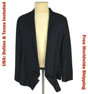 Marimekko Womens Black Wool Asymmetric Blazer Cardigan Size 42 (M-L) - Image 1 of 4